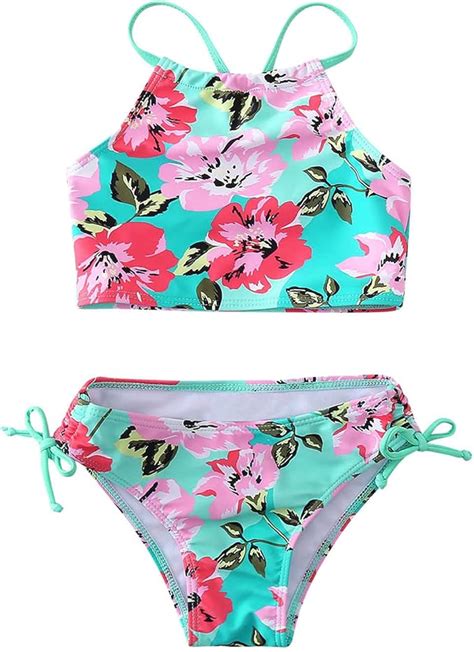 Bikinis mit Rüschen und Print für Mädchen